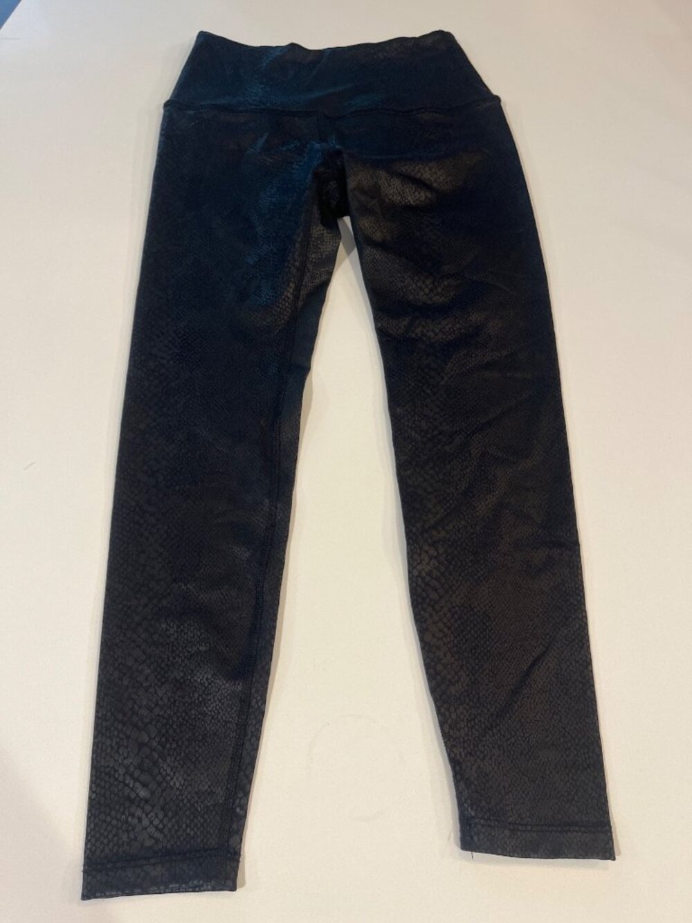Beyond Yoga High-Waisted Leggings Black Snake Print Womens Size S